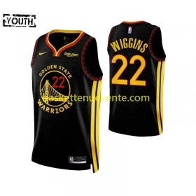 Maillot Basket Golden State Warriors Andrew Wiggins 22 Nike 2023-2024 Noir Swingman - Enfant
